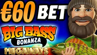 BIG BASS BONANZA 🔥 MEGAWAYS SLOT €60 MAX BET COMEBACK‼️