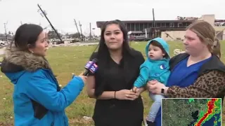 Surveying storm damage in Deer Park