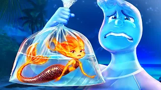 Ember and Wade from ELEMENTAL have Children! Ember Become MERMAID! Fire vs Water Parenting Hacks