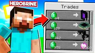 TRADING OP ITEMS WITH HEROBRINE | MINECRAFT