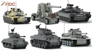 Lego Back to the Future Tank M4A1, Tank T90, Tank Abrams, Tank German, Tank M4A3E8, pzkpw VI tiger I