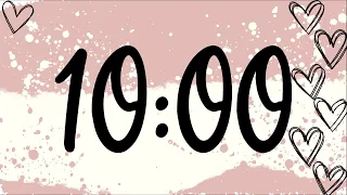 10 Minute Cute Valentine's Heart Timer (Chimes Alarm at End)