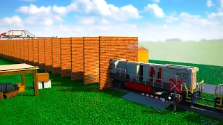 Can 50 BRICK WALLS Stop a Train?