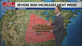 Risk of rain showing up nearly every day, severe weather joins in next week