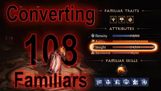 Diablo Immortal - Converting 108 Ordinary Familiars (Pets)