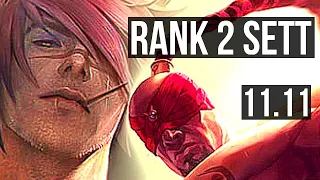 SETT vs LEE SIN (TOP) | Rank 2 Sett, Rank 5, 6 solo kills, 9/3/7 | KR Challenger | v11.11