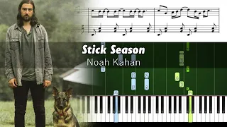 Noah Kahan - Stick Season - Piano Tutorial with Sheet Music