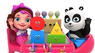 Learn Colors and Shapes for Toddlers Kids Babies with A Lot of 3D Candy Surprise Eggs| Pinky Panda