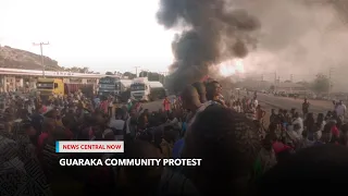 Guaraka Community Protest; Residents Block Lagos/Abuja Highway, Demand End to Kidnapping & Banditry