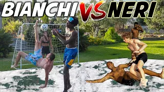 Neri VS Bianchi - CALCIO SAPONATO challenge IGNORANTISSIMA! *CADUTE ASSURDE*