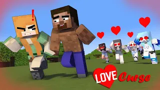 HERORINE LOVE CURSE: JEALOUS ALEX: MONSTER SCHOOL MINECRAFT ANIMATION