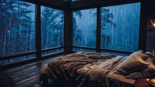 Rain Sound For Sleep - Heavy Rain And Thunder Through Window Relax For A Quick Sleep, ASMR