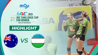 Highlight AVC Challenge Cup for Women 2023 - Australia vs Uzbekistan 3 - 1 | Moji