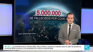 El mundo superó los 5 millones de fallecidos por Covid-19