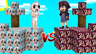 ISLA de LUCKY BLOCKS de BEBE NOOB vs. ISLA de LUCKY BLOCKS de BEBE NOOBSI 😱❓ MINECRAFT