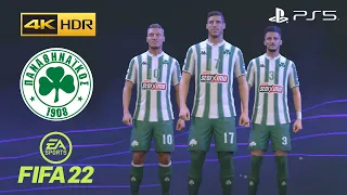 PANATHINAIKOS on FIFA 22 PS5 - Player Faces and Ratings - 4K 60FPS HDR