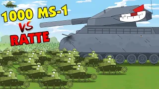 1 Giant Ratte versus a 1000 little MS-1s - Cartoons about tanks