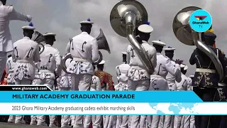 2023 Ghana Military Academy graduating cadets display marching skills at passing out ceremony