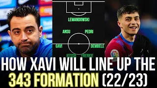 🚨Is Xavi Aiming For The 343 Formation? How Xavi Will Line Up The 343 System (22/23)