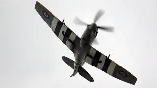 4Kᵁᴴᴰ Supermarine Spitfire LF Mk.XVIe (16e) - 9 Minutes PURE Rolls Royce Merlin SOUND!!!