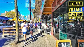 Vancouver Walk 🇨🇦 - Davie Village | Denman St | English Bay Beach (Narrated)