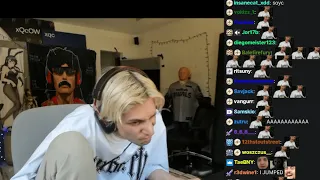 xQc jumped and does his iconic soy scream