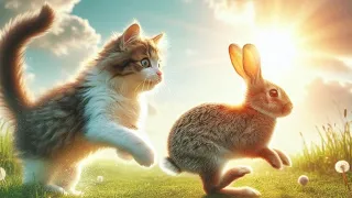 Cats and Rabbits Playing Together - Viral Video Compilation [2024] #cat #rabbitvscat #rabbit #pets