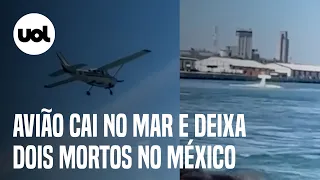 Vídeo: Avião cai no mar e mata piloto e criança de 2 anos no México