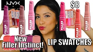 NEW! NYX FILLER INSTINCT PLUMPING LIP COLOR + LIP SWATCHES | MagdalineJanet