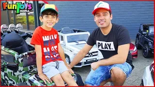 Jason Buys New Kids Cars at the Car Store, Funny Video by FunToysMedia