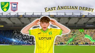 MADNESS at the EAST ANGLIAN DERBY as NORWICH beat TOP of the league! Norwich City v Ipswich Town