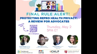 Webinar: Protecting Repro Health Privacy: A Review for Advocates