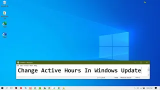 Change Active Hours In Windows Update