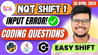 30th April'24 Shift 1- Coding Questions & Solutions | How to take input? | #python #cpp #java