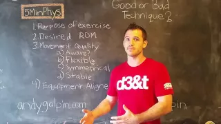 How To Know What "Good" Technique Is For Any Exercise: 5 Min Phys