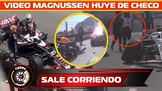 ¡SALE CORRIENDO! VÍDEO QUE NO SE VIO MAGNUSSEN HUYE DE SERGIO PÉREZ PARA NO DARLE LA CARA GP MONACO