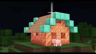 My Minecraft Starter House is 100% Copper