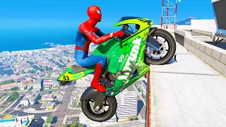 GTA 5 Spiderman Epic Jumps #13 ( Spider-Man Stunts & Fails )