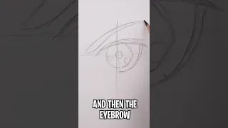 How To Draw Anime Eyes Easy #shorts