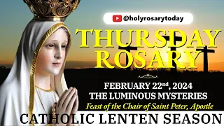 THURSDAY HOLY ROSARY 💜FEBRUARY 22, 2024💜 LUMINOUS MYSTERIES OF THE ROSARY [VIRTUAL] #holyrosarytoday
