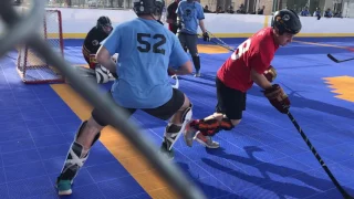 Springfield Dek hockey tournament DEK HEADS vs Chicago Snipers 2nd and overtime