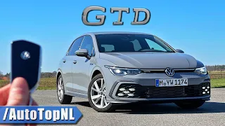 VW Golf GTD MK8 REVIEW on AUTOBAHN [NO SPEED LIMIT] by AutoTopNL