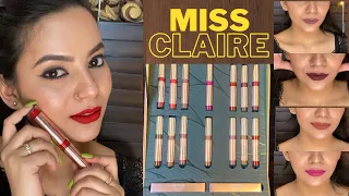 MISS CLAIRE | Matte Power Lipcolor | all 14 shades swatched!