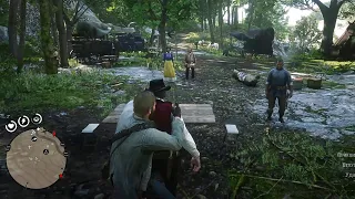 RDR2 - The Gang's reaction if Arthur shoots Dutch in the camp