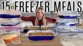 15 Make Ahead Freezer Meals in 2 Hours!