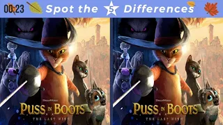 Spot the difference #301 | Movie Fiesta - Puss in Boots: The Last Wish