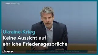 Steffen Hebestreit zur geforderten Lieferung von Kampfjets an die Ukraine am 01.02.23