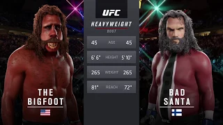 Bigfoot vs. Bad Santa (EA Sports UFC 2) - CPU vs. CPU - Crazy UFC 👊🤪