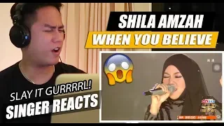 Shila Amzah and Ms. Huang - When You Believe | SINGER REACTION