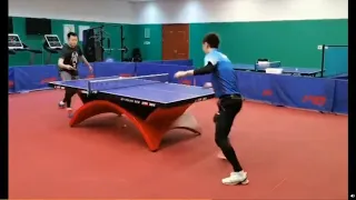 Zhang Ji Ke vs Hou Ying Chao practice 20200330